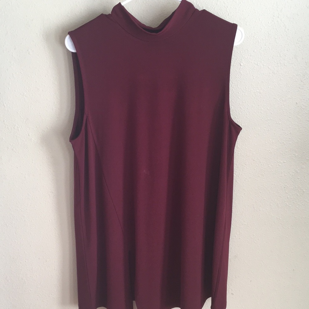 Dark red turtleneck shirt